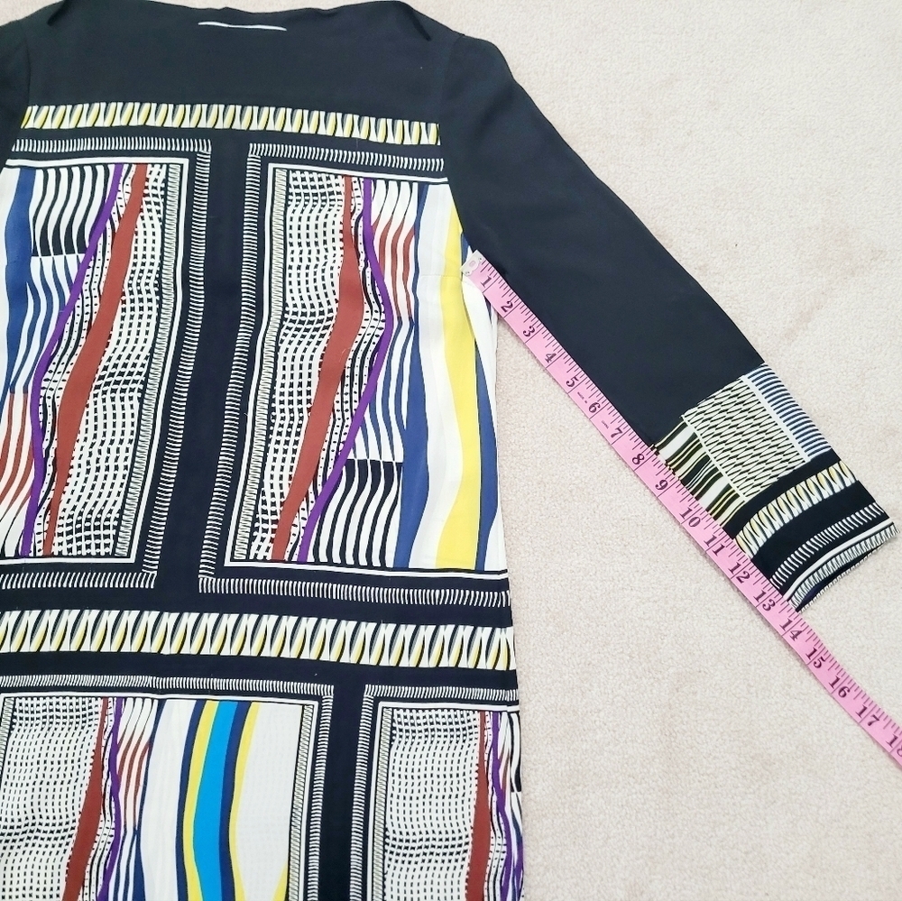 Diane von Furstenberg Silk Blend Shift Dress Women’s Size 6 Geometric Print - Picture 8 of 14